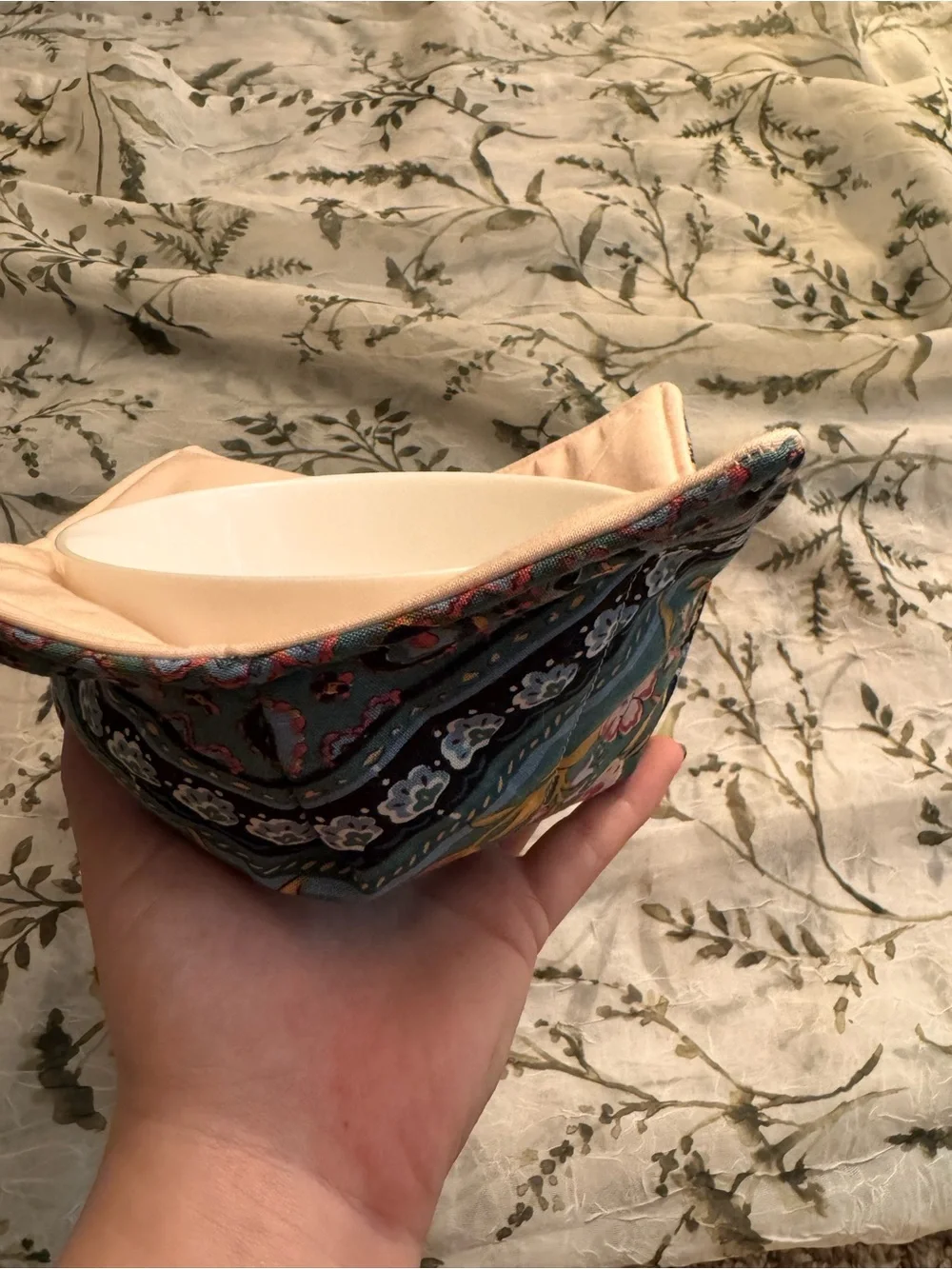 Pink & Patterned Quilted Bowl Cozy